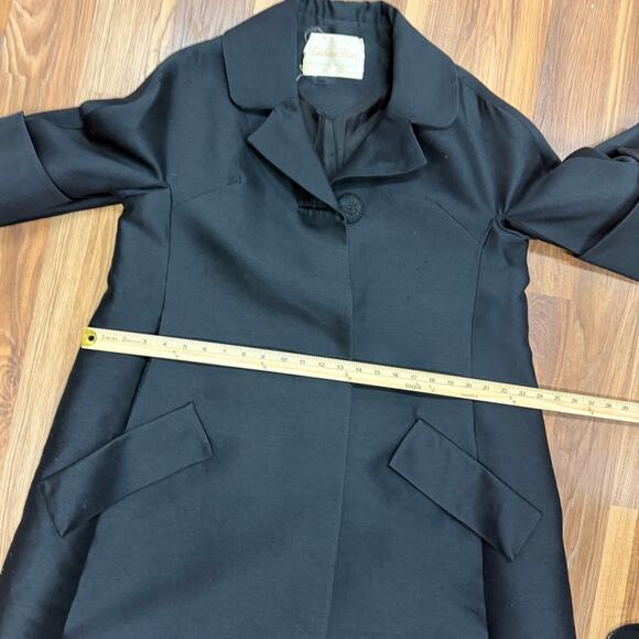 Vintage 60s Jackie Mod Swing Coat Elegant Bell Sleeve Old Money Luxury Coquette - Picture 13 of 16